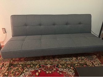 Price reduced- Move-Out Sale! Modern Gray Futon Sofa Bed – Excellent Condition