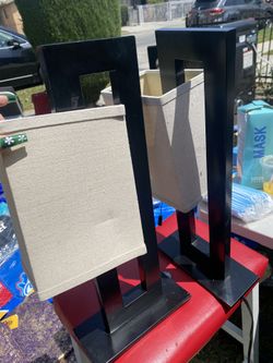 Beige Home Lamp Pair 