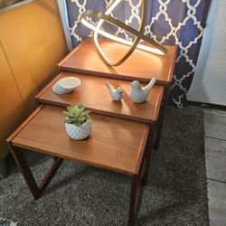 Mcm Teak Nesting Tables 