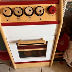 Wooden Play Kitchen Stove For Kids 