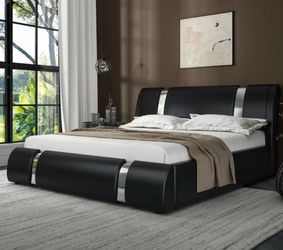 Queen Bed Frame and Mattress
