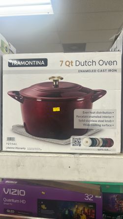 TRAMONTINA 7Qr Dutch Oven Enameled Cast Iron