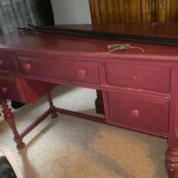 Red Painted Desk  