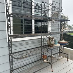 Wrought iron antique bakers Rack