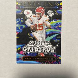 2025 Patrick Mahomes original gridiron card from Panini origins football