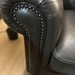 New Studded Leather Sofa And Chair 