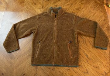 BDG Urban Outfitters Front Zip Brown Fleece Jacket - Medium - 2 Front Pockets