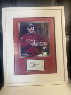 autograph Mike Scioscia managed the Anaheim Angels to their first and only World Series championship in 20