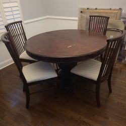Dining Table With 4 Chairs/extended Piece