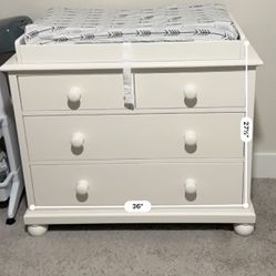 Pottery barn kids White Dresser With changing Table