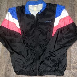 Vintage adidas Black/Blue Windbreaker Jacket XL