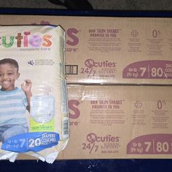 Diapers Size 7 Cuties 9 Packs 180 Diapers Total