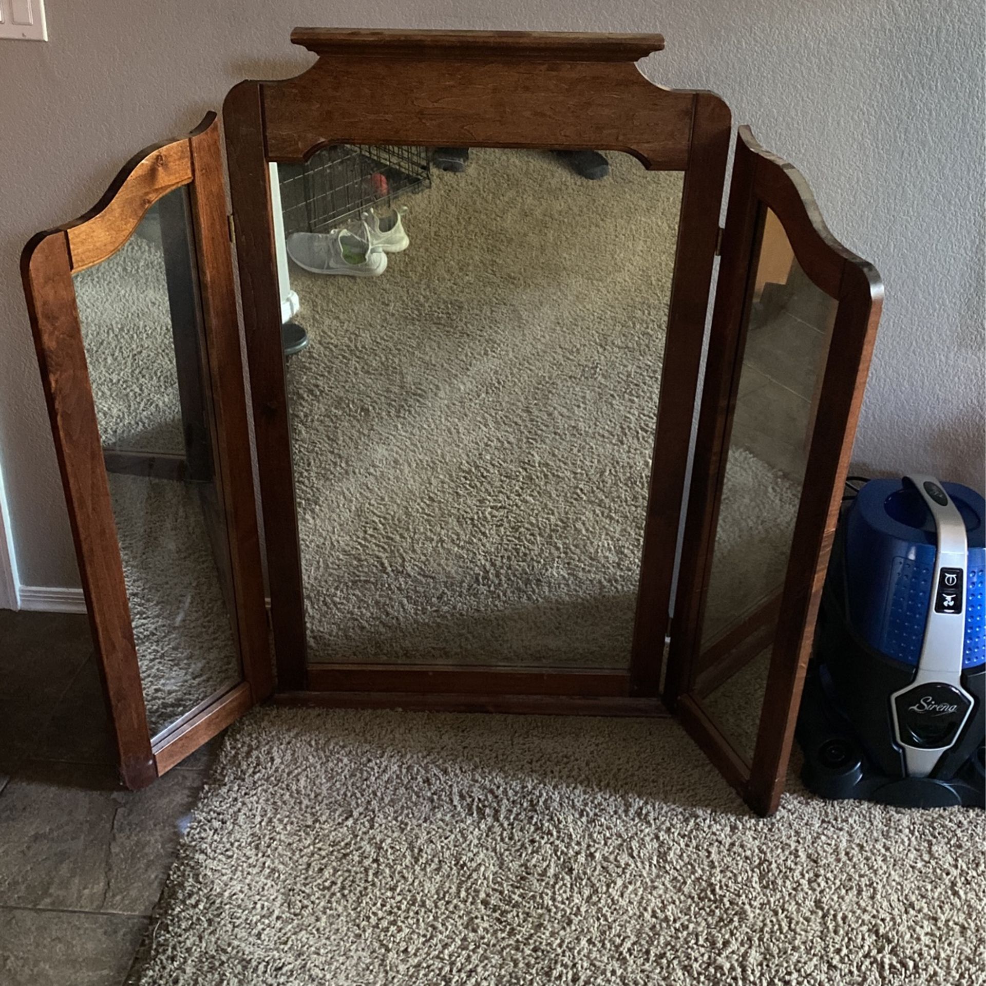 Vintage folding mirror 