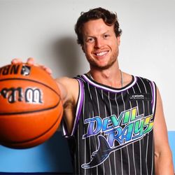 Tampa Bay Rays Devil Rays Brett Phillips Basketball Jersey XL New / Sealed 