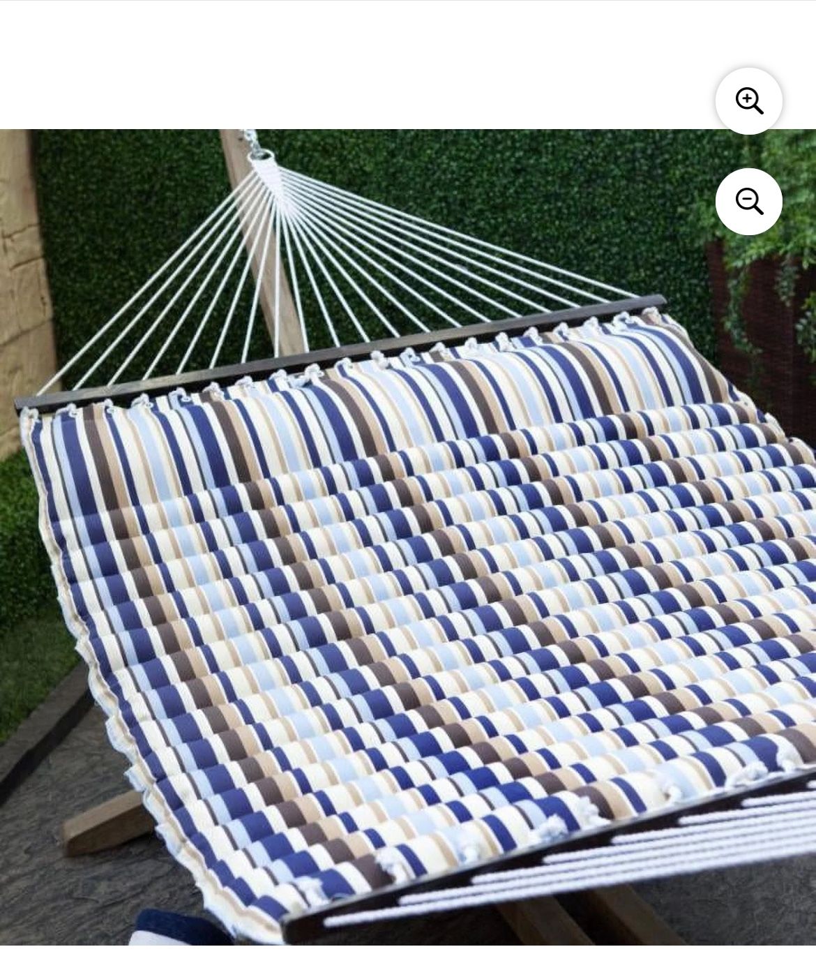 Coral Coast Seaside Pillow Top Hammock, Aqua Blue 11.65ft L x 4.5ft W