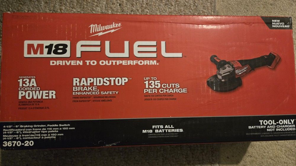 M18 Fuel 13amp Corded Power Grinder