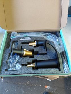 Androme 8" Widespread Bathroom Sink Faucet With Drain In Matte Black,  few available