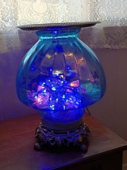 Blue Glass end table