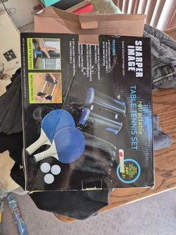 Sharper Image Retractable Table Tennis Set