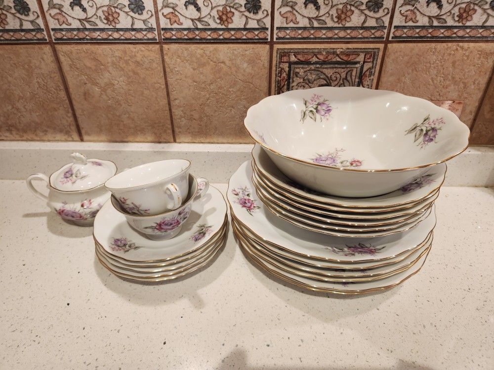 Porcelain Plates Set From Poland