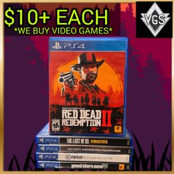 PS4 Game Lot 5 Red Dead Redemption 2 GTA V Last of Us FIFA 19 COD