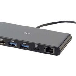 C2G USB-C 6-in-1 Dual Display Docking Station 