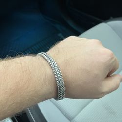 Bracelet Magnets Stainless Steel Silver 8,5inc New