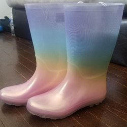 Kids Rainbow Rain Boots