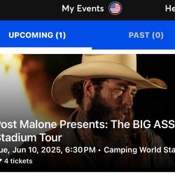 Post Malone Tickets TONIGHT!!! $175