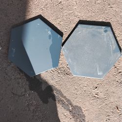 Hexagon evening blue ceramic tiles