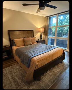 Wooden Queen Bed frame with Night Stands
