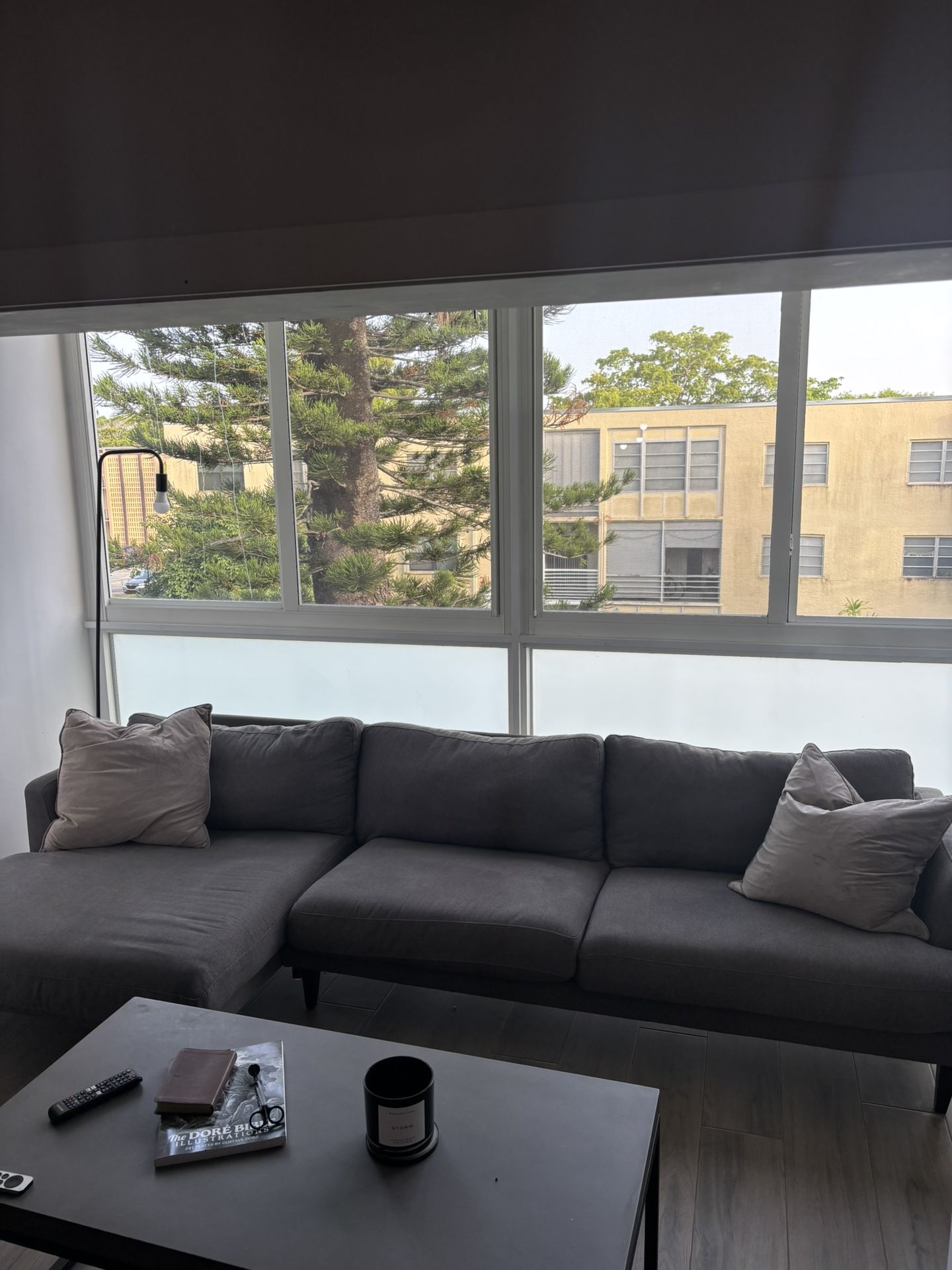 L Shaped Couch Gray Fabric Couch For Sale Price Negotiable