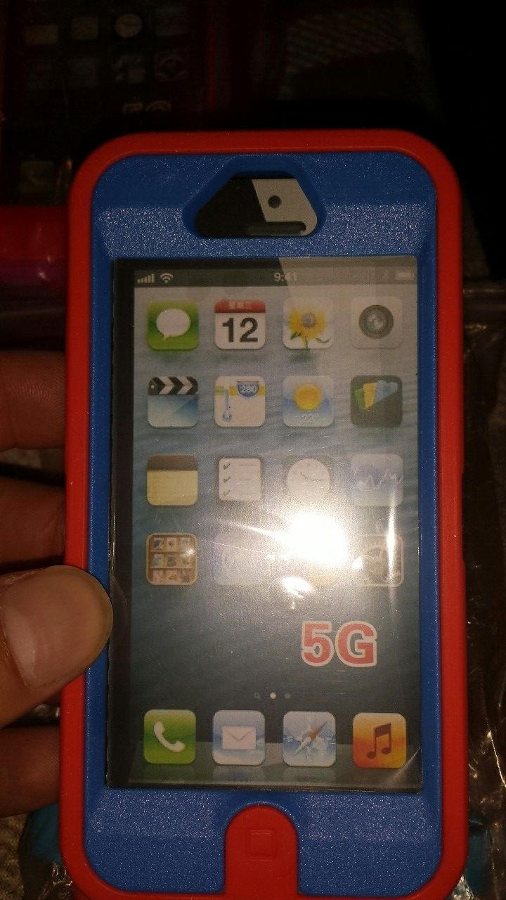 IPhone 5g case, orange, blue