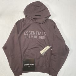 New Fear Of God Essentials Plum Hoodie HYPETREASURES