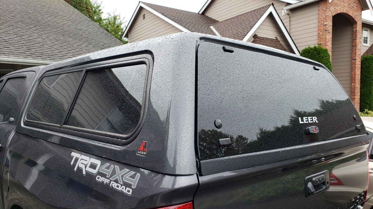 Leer 100XR Canopy for 2017 Toyota Tundra 5.5 ft bed, slider internal