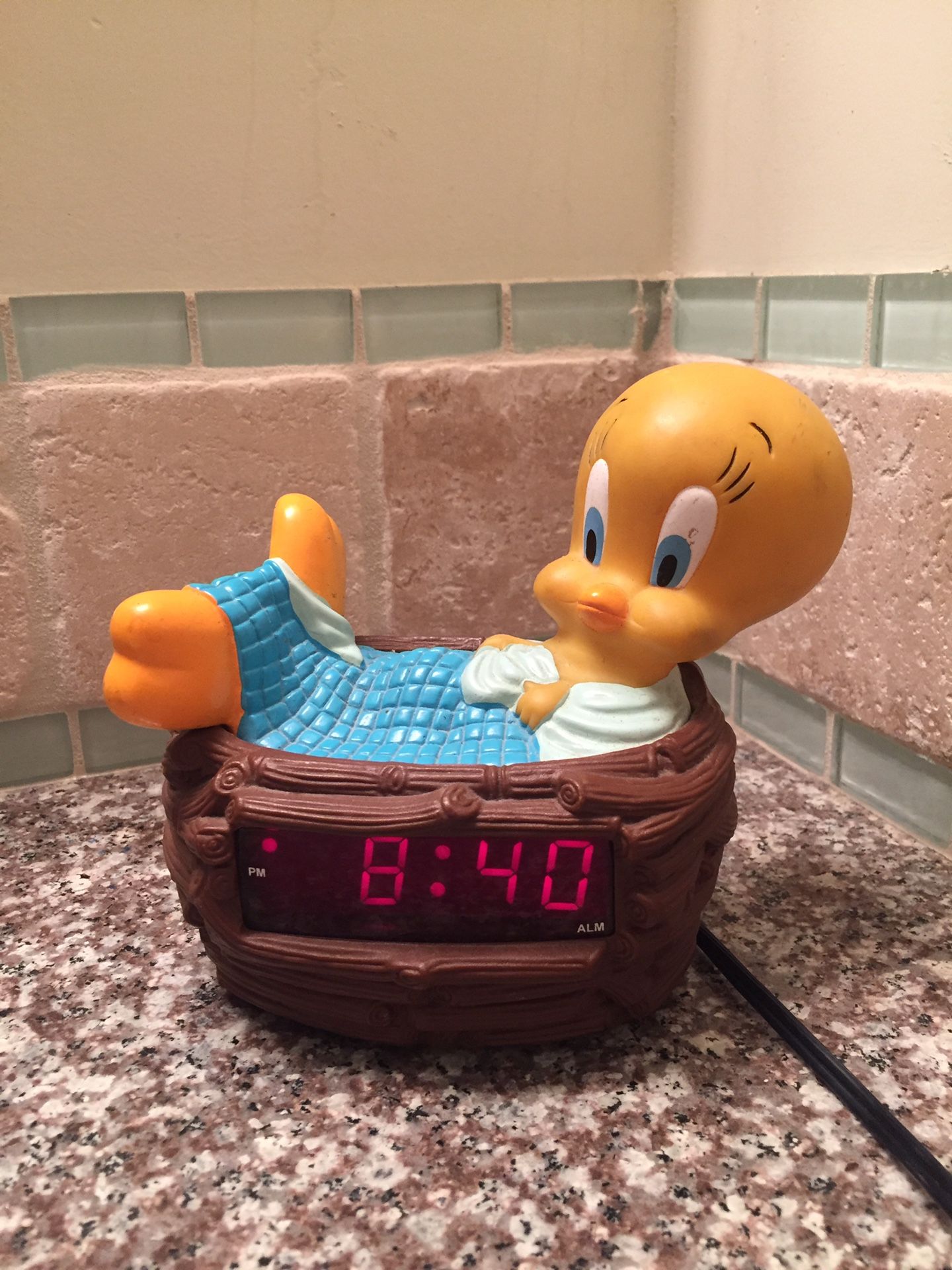 Vintage tweety bird alarm clock