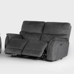 Grey Couch 2 Seat Recliner