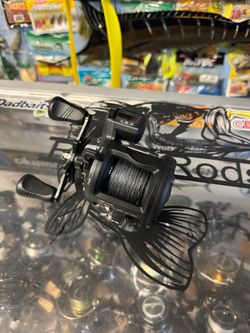Bass pro conventional salt water fishing reel.