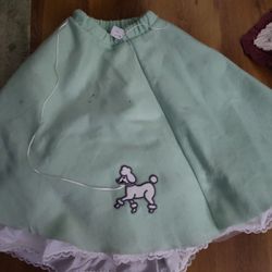 Girls Poodle Skirt w/Fluffy Skirt Underneath