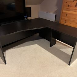 Corner Desk 63” By 63” Dark Wood