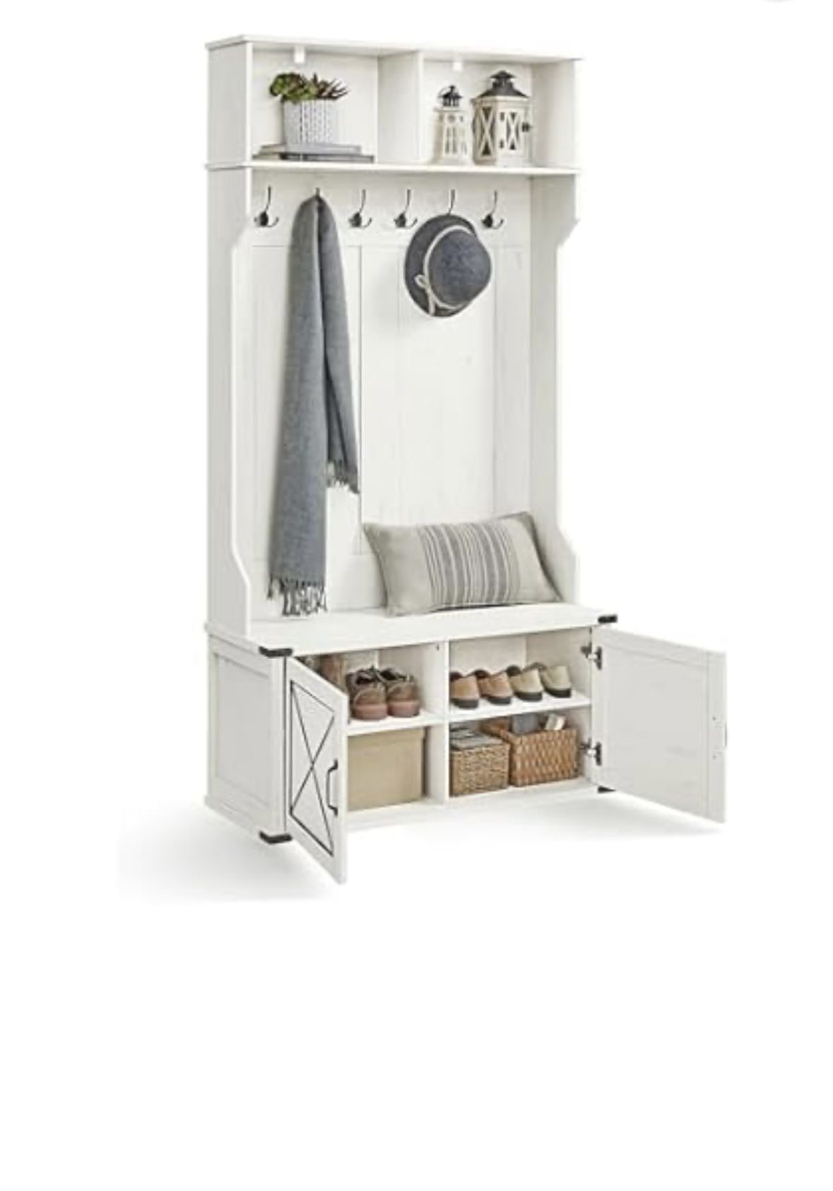 Hall Tree with Bench and Shoe Storage