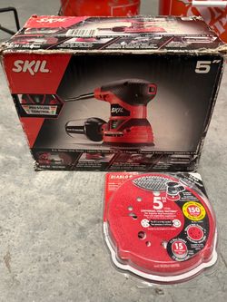 SKIL 5" Random Orbital Sander with Diablo Pack Sandpaper Pack