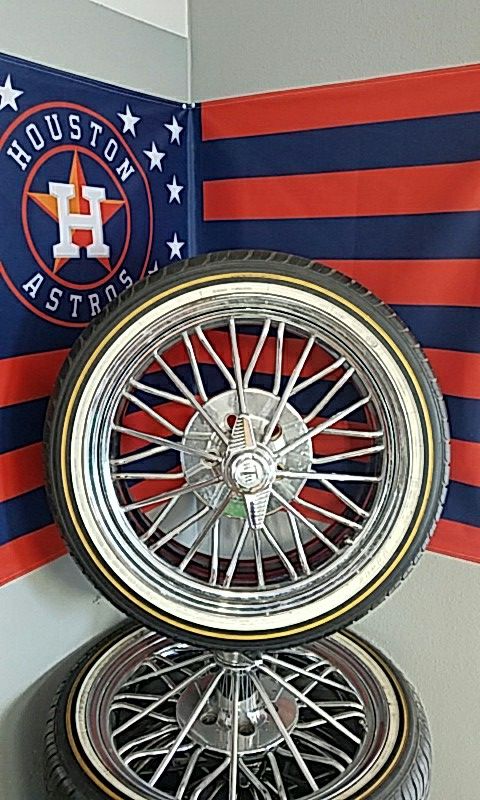 Texas Wire Wheel 20" 84s with vogue low pro steel belted tires