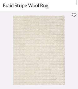 West Elm Braid Stripe Wool Rug 8x10