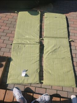 Pair Of Green Gloster Reclining Chair Cushions. 2 Sets Available Retail Is 200 Ea.