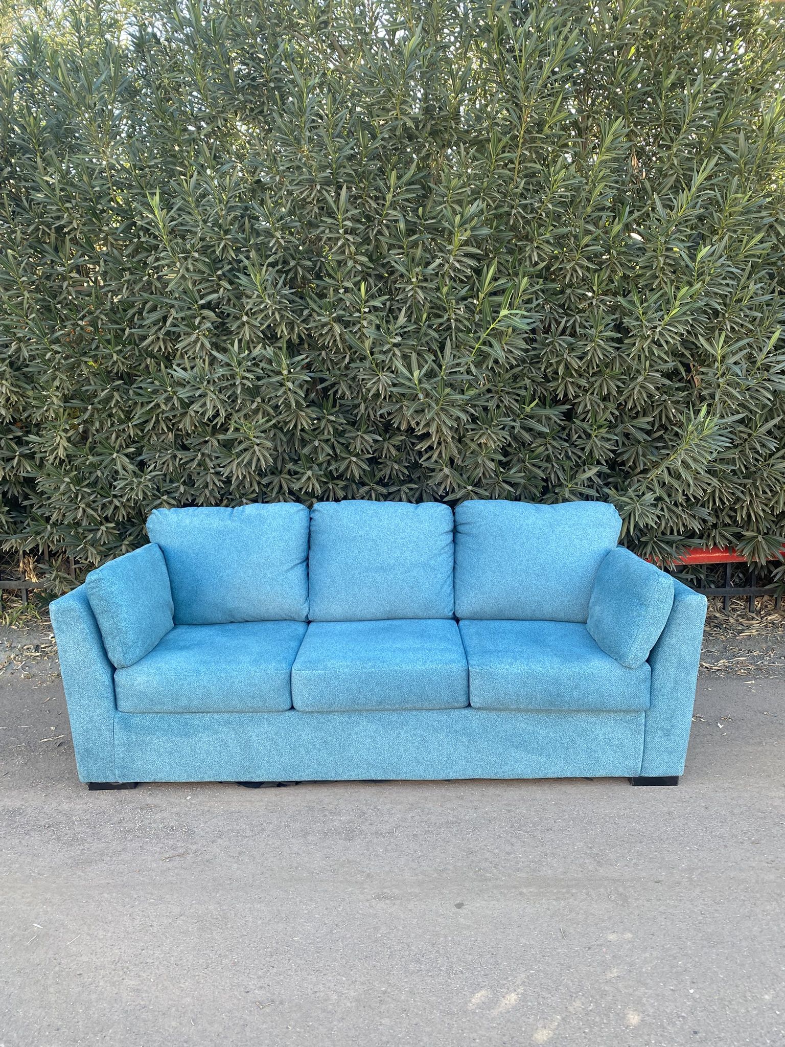 Large Modern Blue Sofa Couch