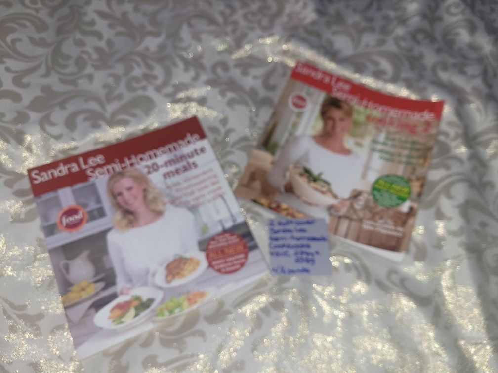 2 Softcover Sandra Lee Semi Home-made Cookbooks