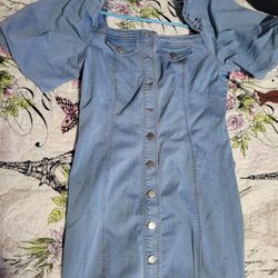Vestido De Mesclilla Para Mujer