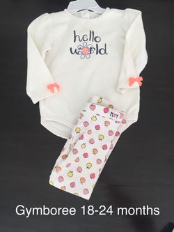 Adorable Gymboree complete outfit “Hello World” - Size 18-24 months