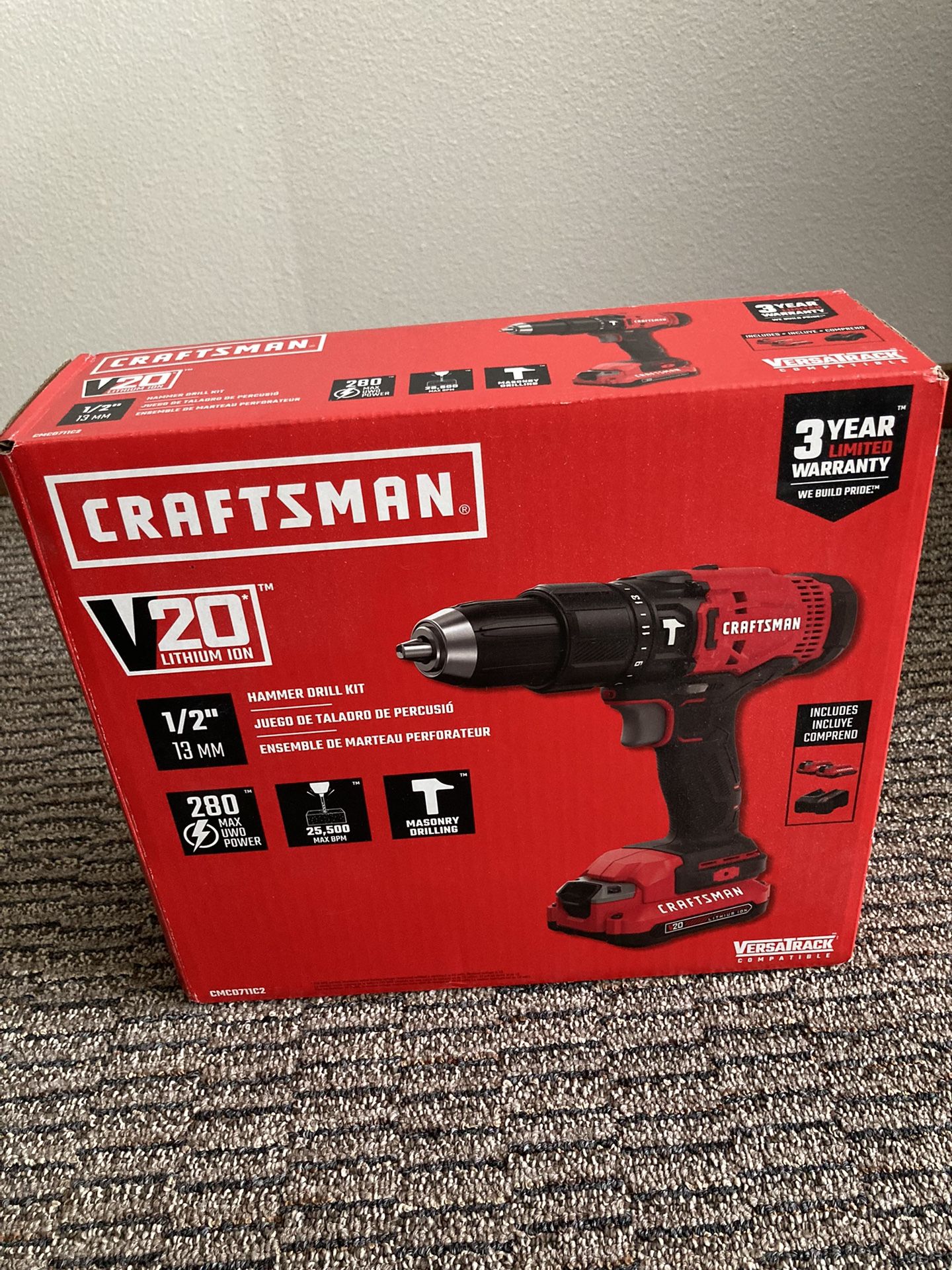 Craftsman Hammer Drill Kit. New. Never Been Used(See & Click On Pictures).